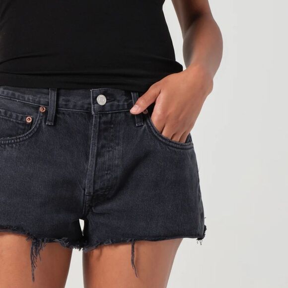 Agolde Parker Vintage Cut Off Shorts in Theme Black, Size 25 - Picture 5 of 12